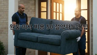 원룸 이사, 비용 50% 절약하는 꿀팁!